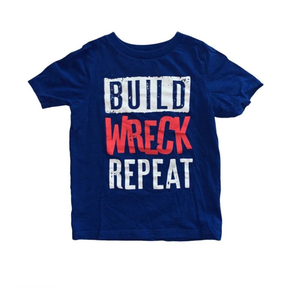 Children's Place “Build Wreck Repeat” Shirt Size 4T VGUC